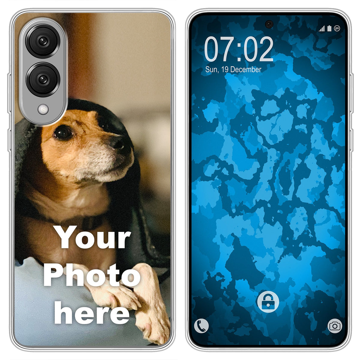 PhoneNatic Case kompatibel mit Galaxy S25 Edge Personalisierte Handyhülle clear zum selbst gestalten mit eigenem Foto