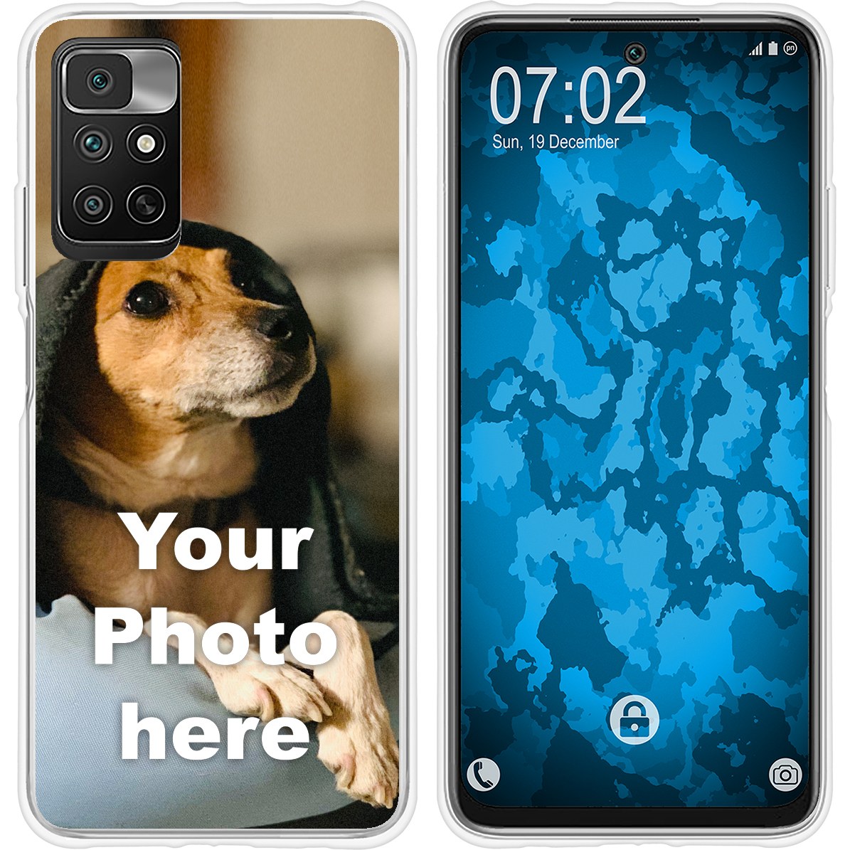 PhoneNatic Case kompatibel mit Xiaomi Redmi Note 11 4G Personalisierte Handyhülle clear zum selbst gestalten mit eigenem