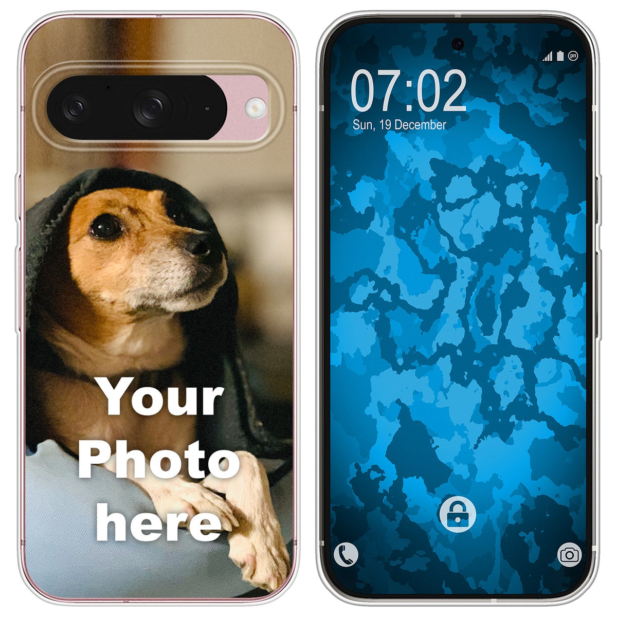 PhoneNatic Case kompatibel mit Pixel 10 Personalisierte Handyhülle clear zum selbst gestalten mit eigenem Foto