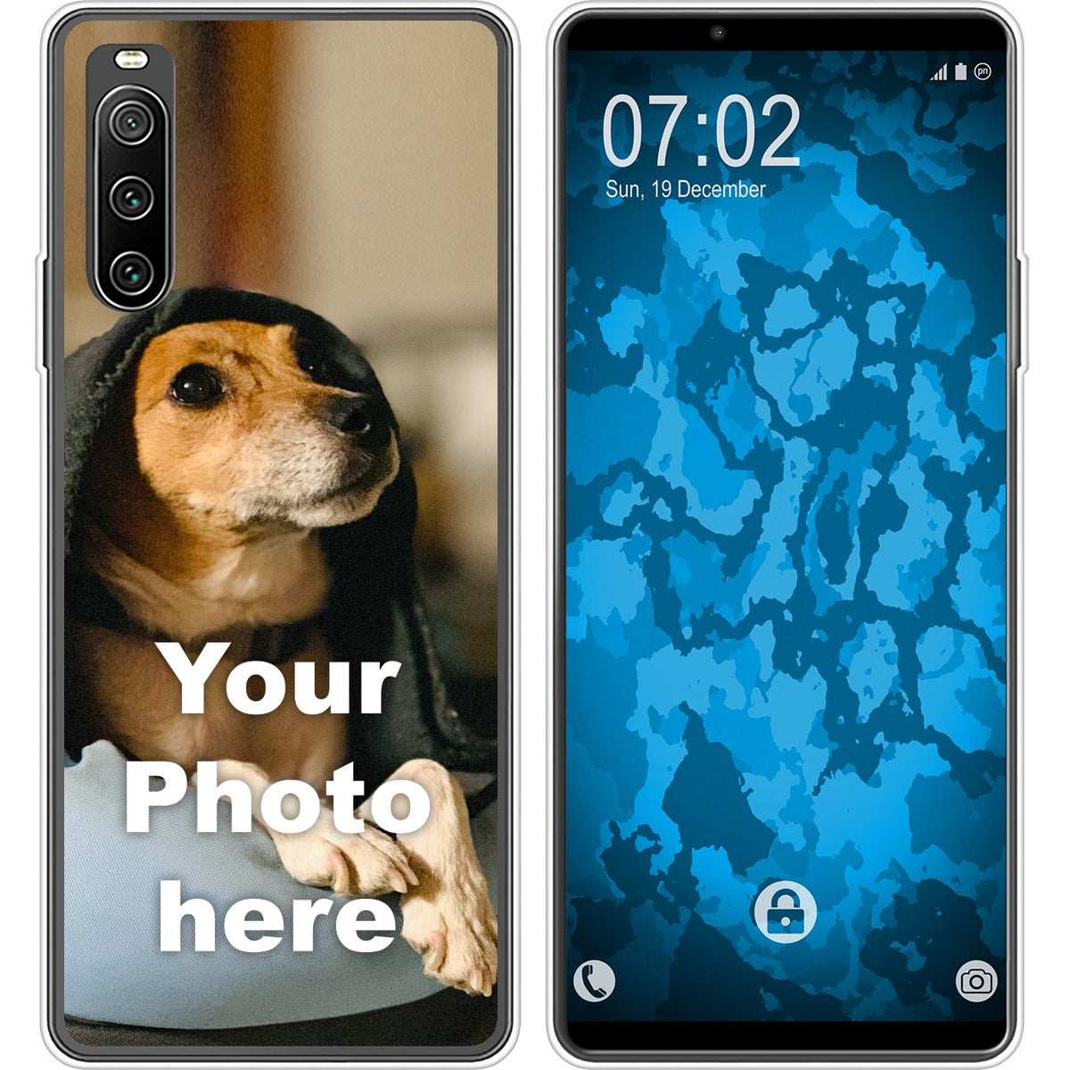 PhoneNatic Case kompatibel mit Xperia 10 IV Personalisierte Handyhülle clear zum selbst gestalten mit eigenem Foto