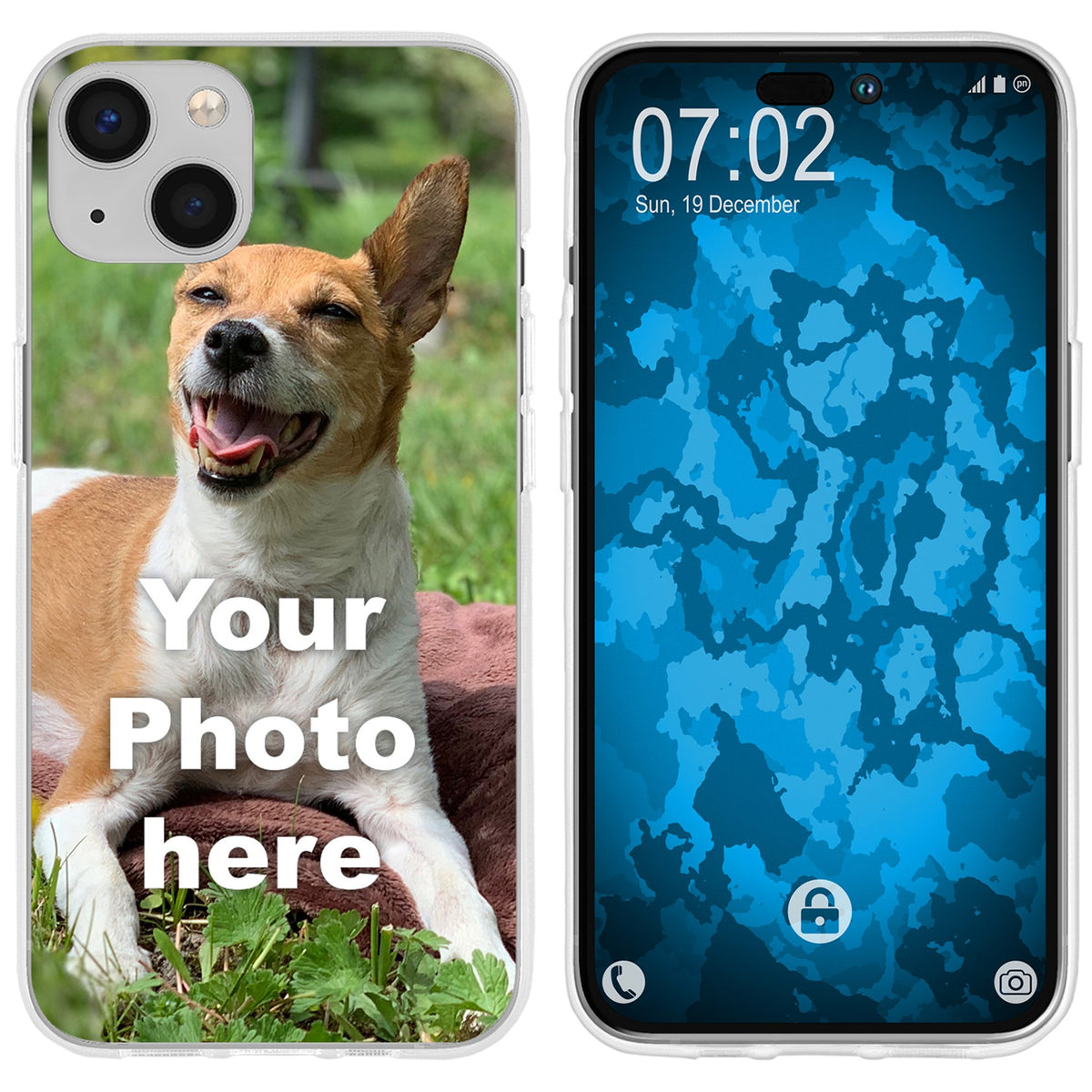 PhoneNatic Case kompatibel mit iPhone 14 Personalisierte Handyhülle clear zum selbst gestalten mit eigenem Foto