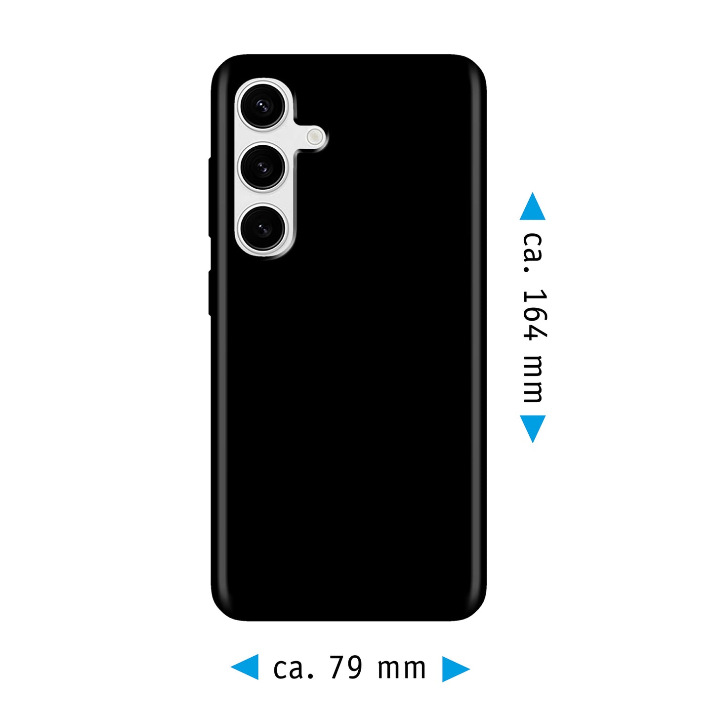 PhoneNatic Case kompatibel mit Samsung Galaxy S24 FE – Schwarz Silikon Hülle crystal-case Cover