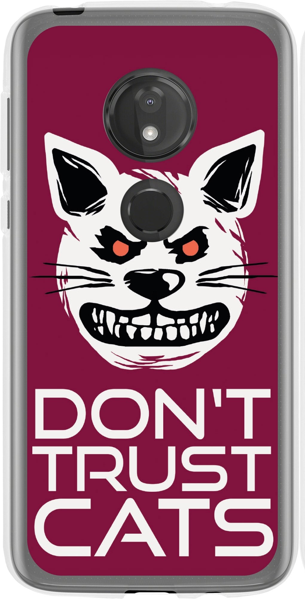 Case für Motorola Moto G7 Play Silikon-Hülle Crazy Animals Katze M1 – Ansicht 2