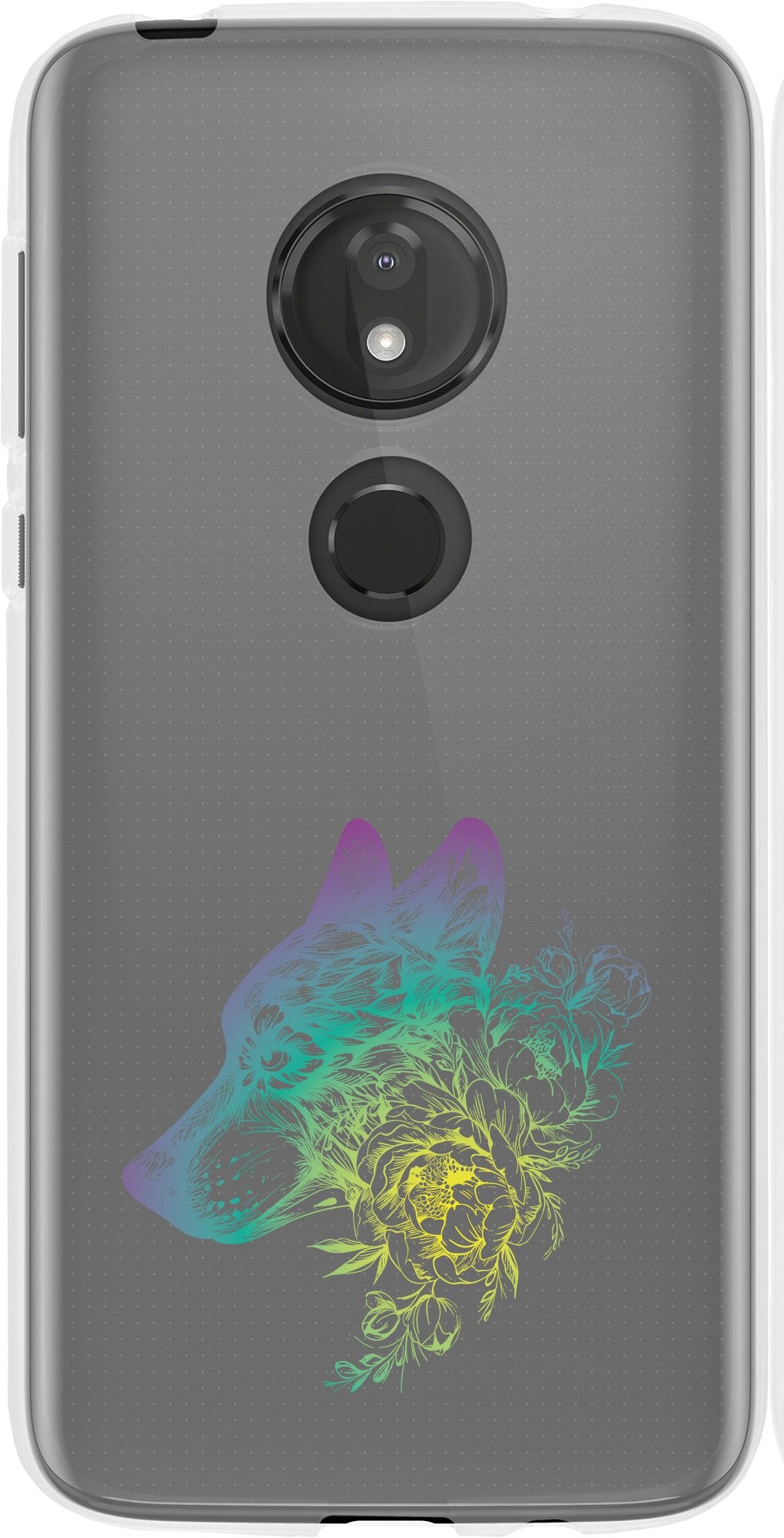 Case für Motorola Moto G7 Play Silikon-Hülle Floral Wolf M3-4 – Ansicht 2