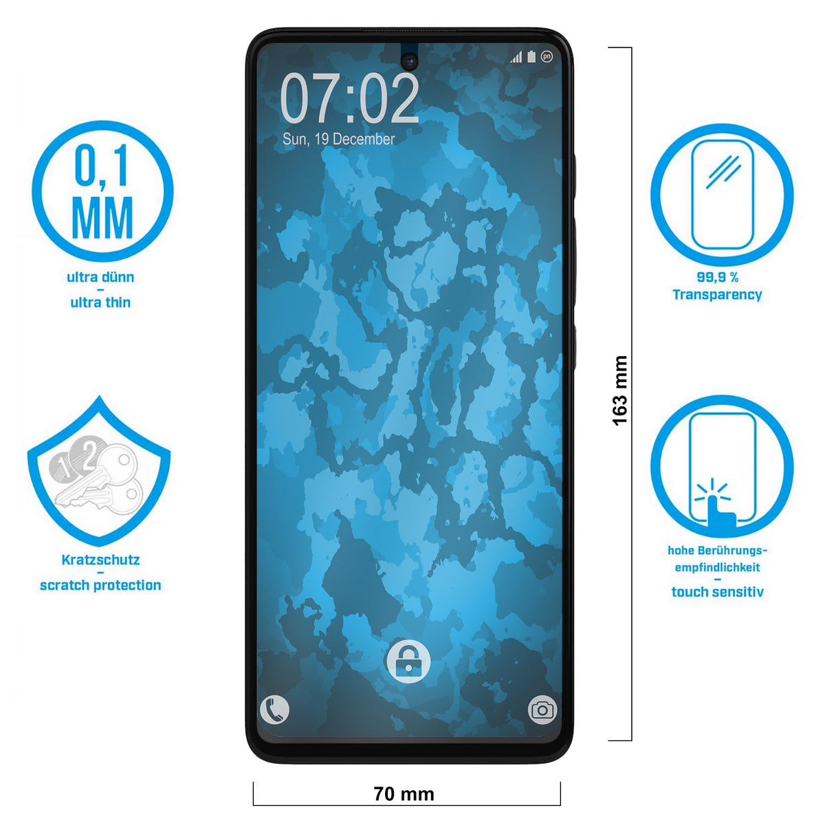 2er-Pack Displayschutzfolien klar für Motorola Moto G60S – Ansicht 2