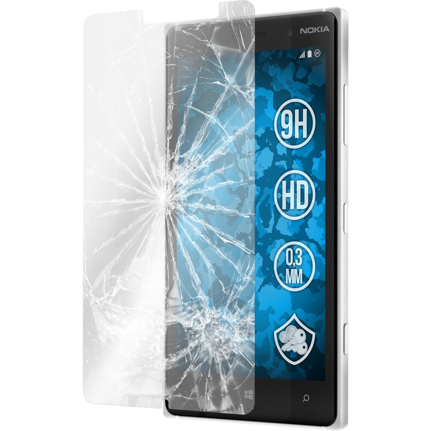 1 x Nokia Lumia 830 Glas-Displayschutzfolie klar