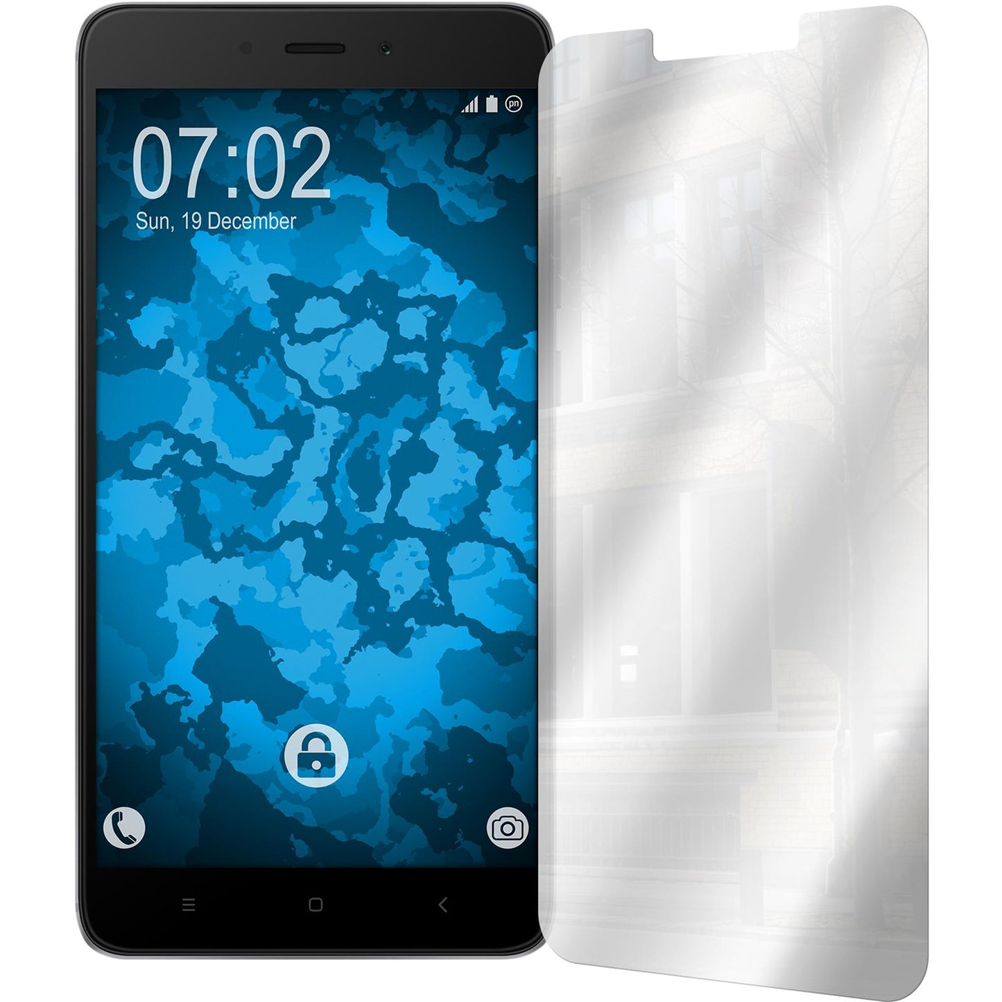 4 x Xiaomi Redmi Note 4 (2016) Displayschutzfolie verspiegel
