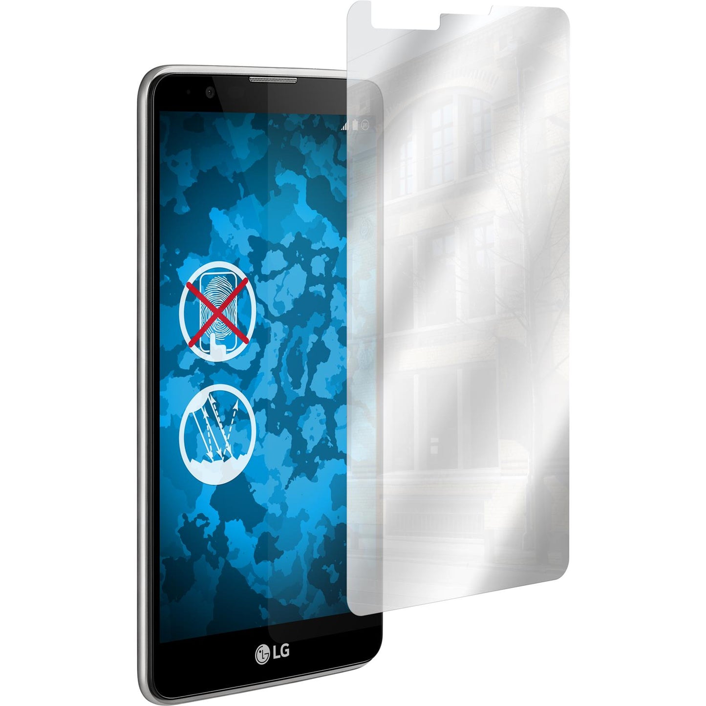 8 x LG Stylus 2 Displayschutzfolie verspiegelt