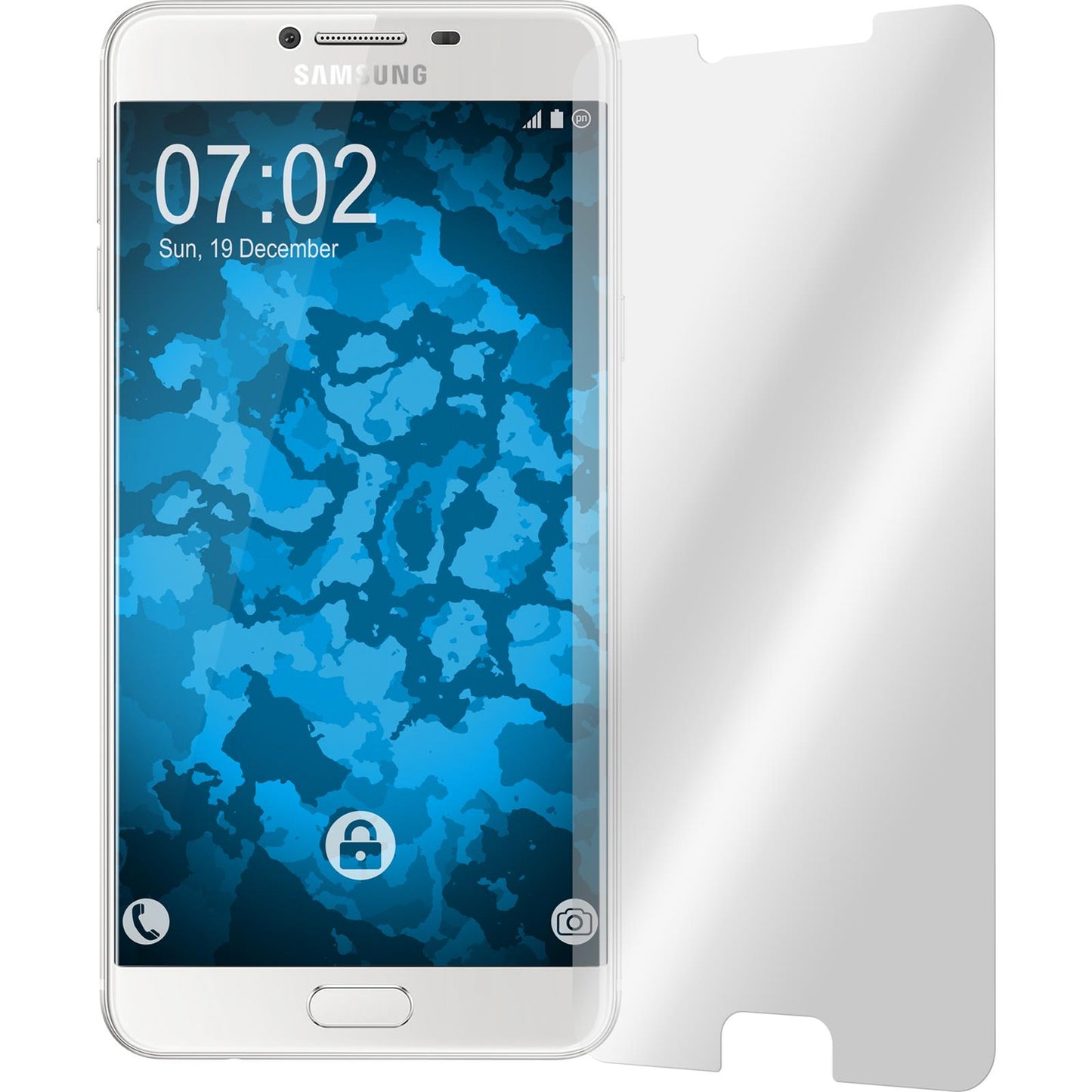 8 x Samsung Galaxy C7 Displayschutzfolie klar