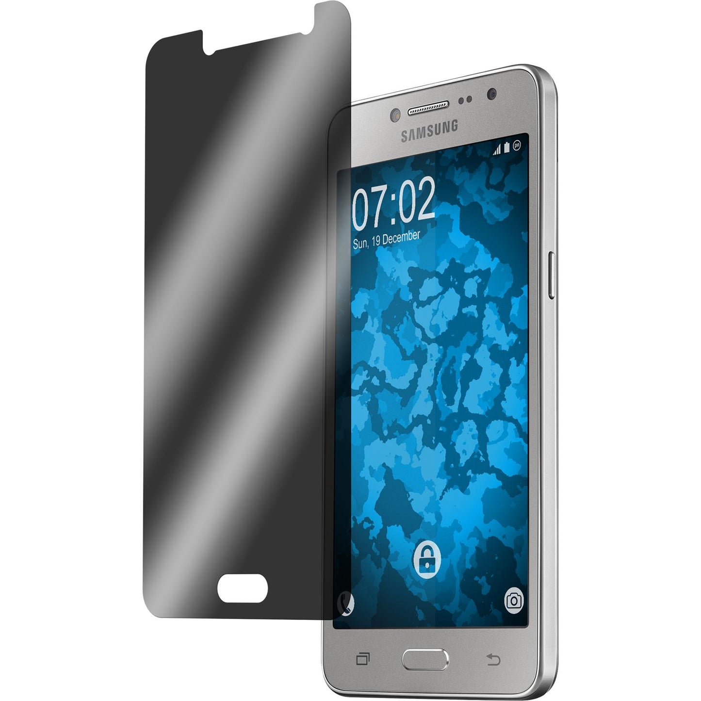 8 x Samsung Galaxy Grand Prime Plus Displayschutzfolie Priva