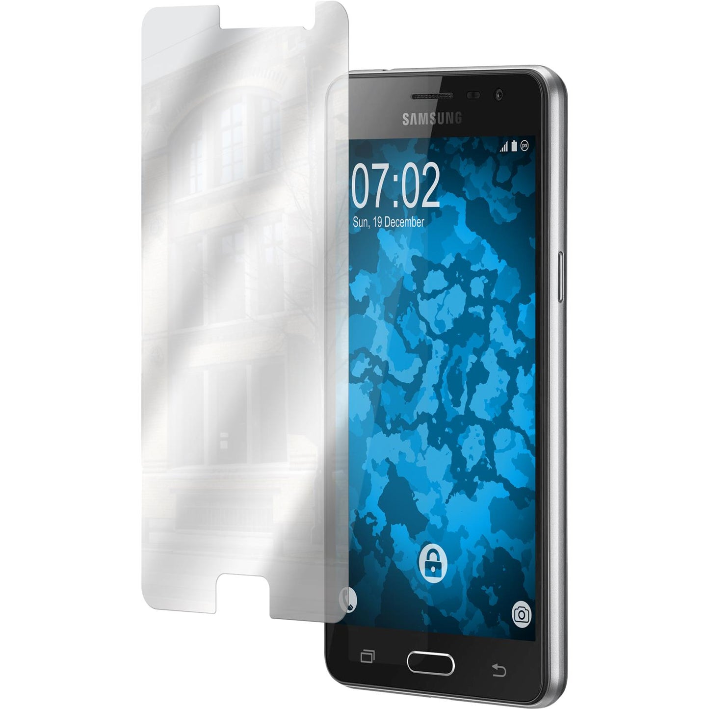 8 x Samsung Galaxy J3 Pro Displayschutzfolie verspiegelt