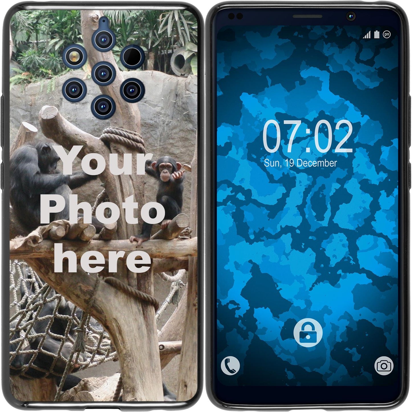 Nokia 9 PureView Personalisierte Handyhülle schwarz zum se
