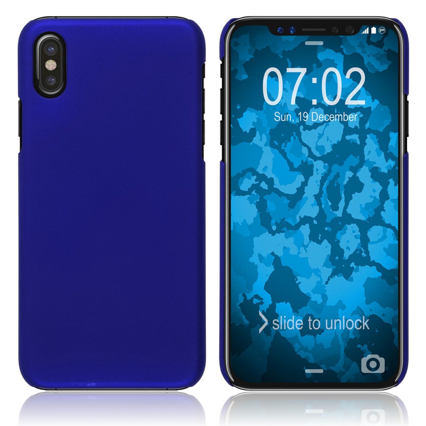 Hardcase für Apple iPhone Xs Max gummiert blau