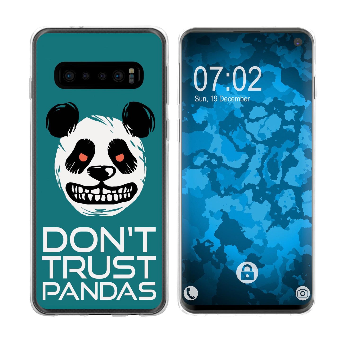 Galaxy S10 Silikon-Hülle Crazy Animals Panda M2 Case