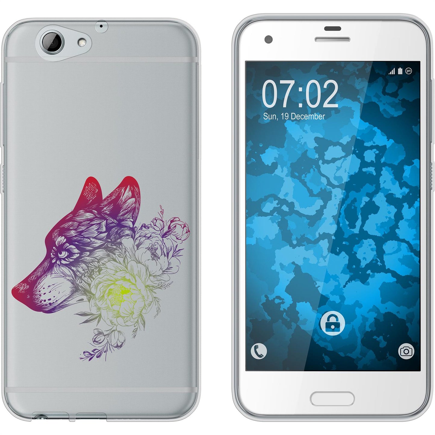 One A9s Silikon-Hülle Floral Wolf M3-5 Case