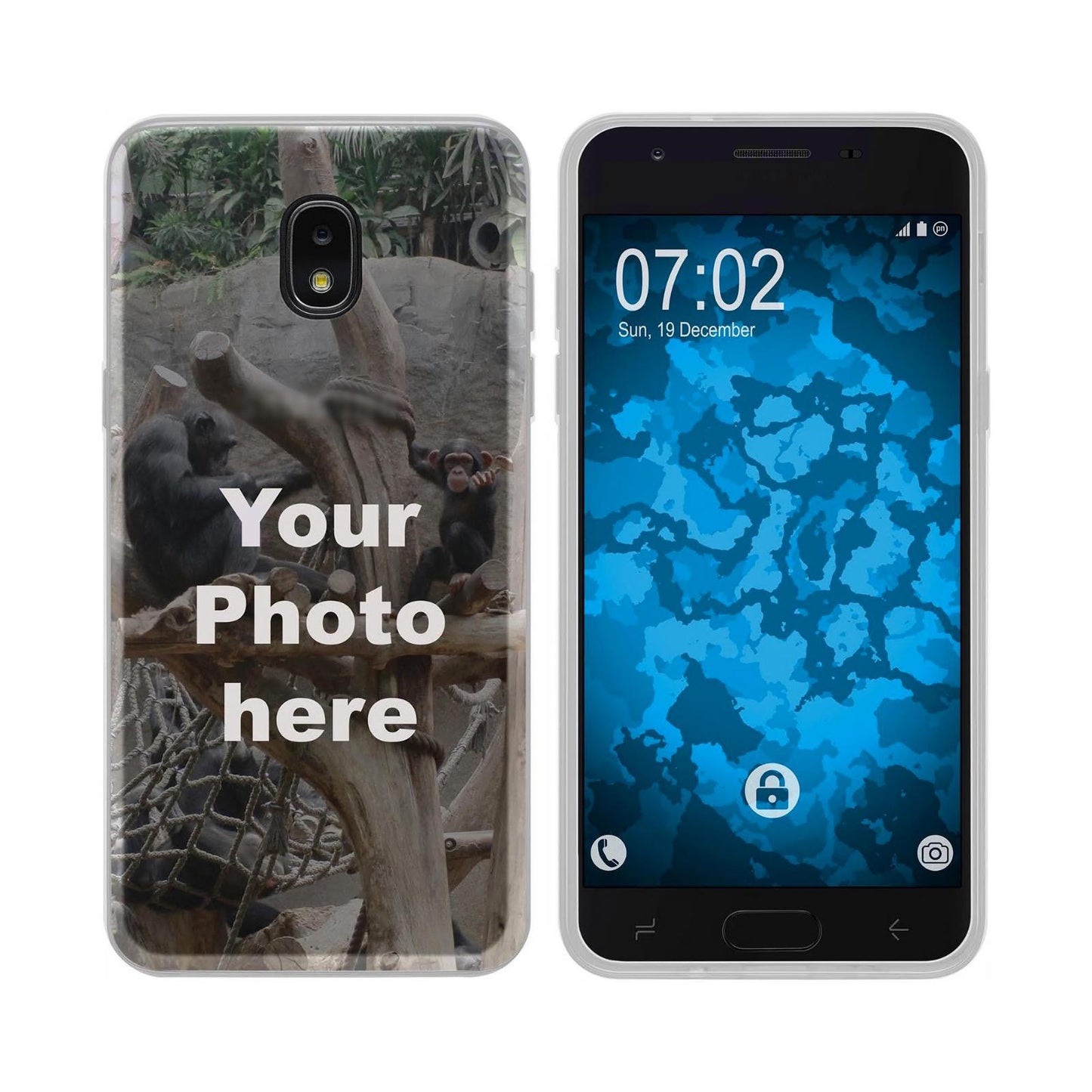 Galaxy J3 (2018) Personalisierte Handyhülle clear zum selb