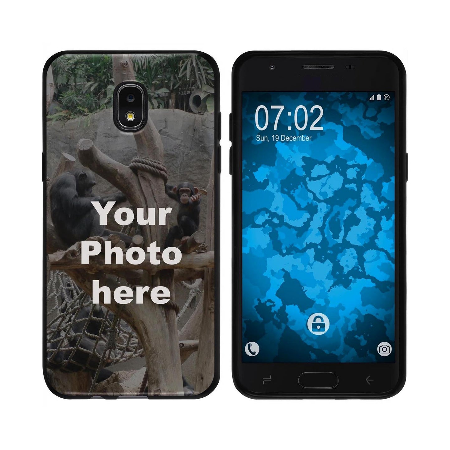 Galaxy J3 (2018) Personalisierte Handyhülle schwarz zum se