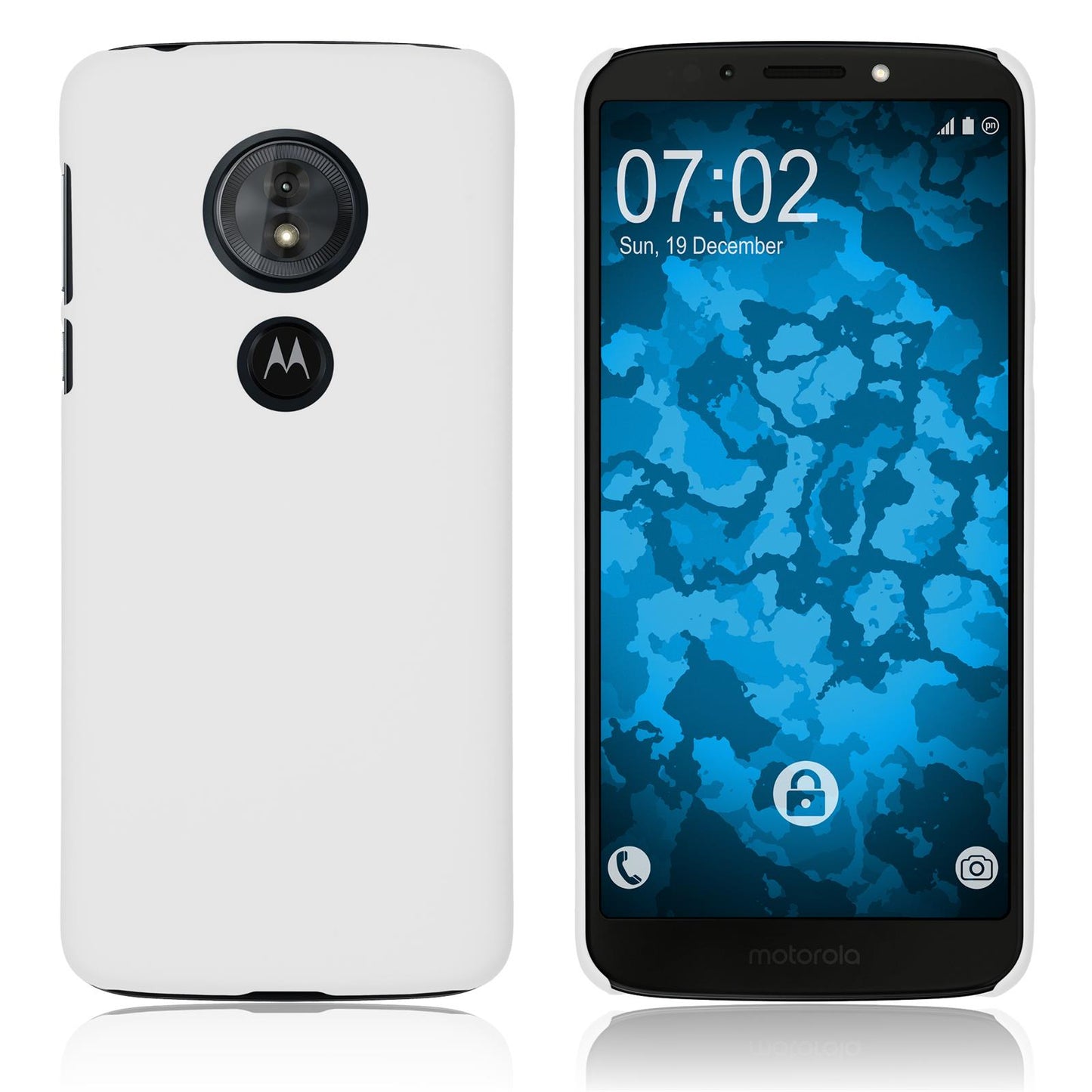 Hardcase für Lenovo Moto G6 Play gummiert weifl