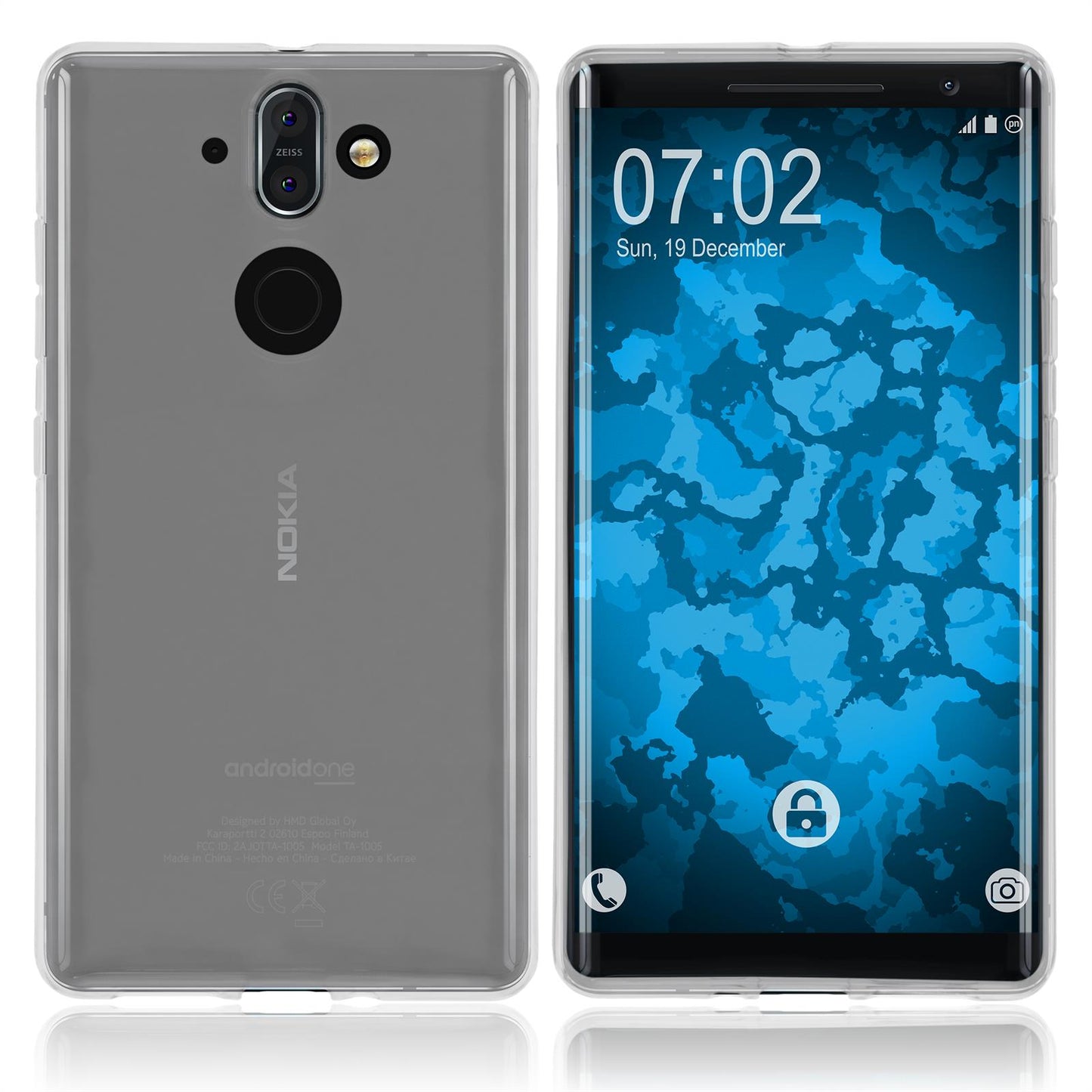 PhoneNatic Case kompatibel mit Nokia 8 Sirocco - Crystal Clear Silikon Hülle transparent Cover