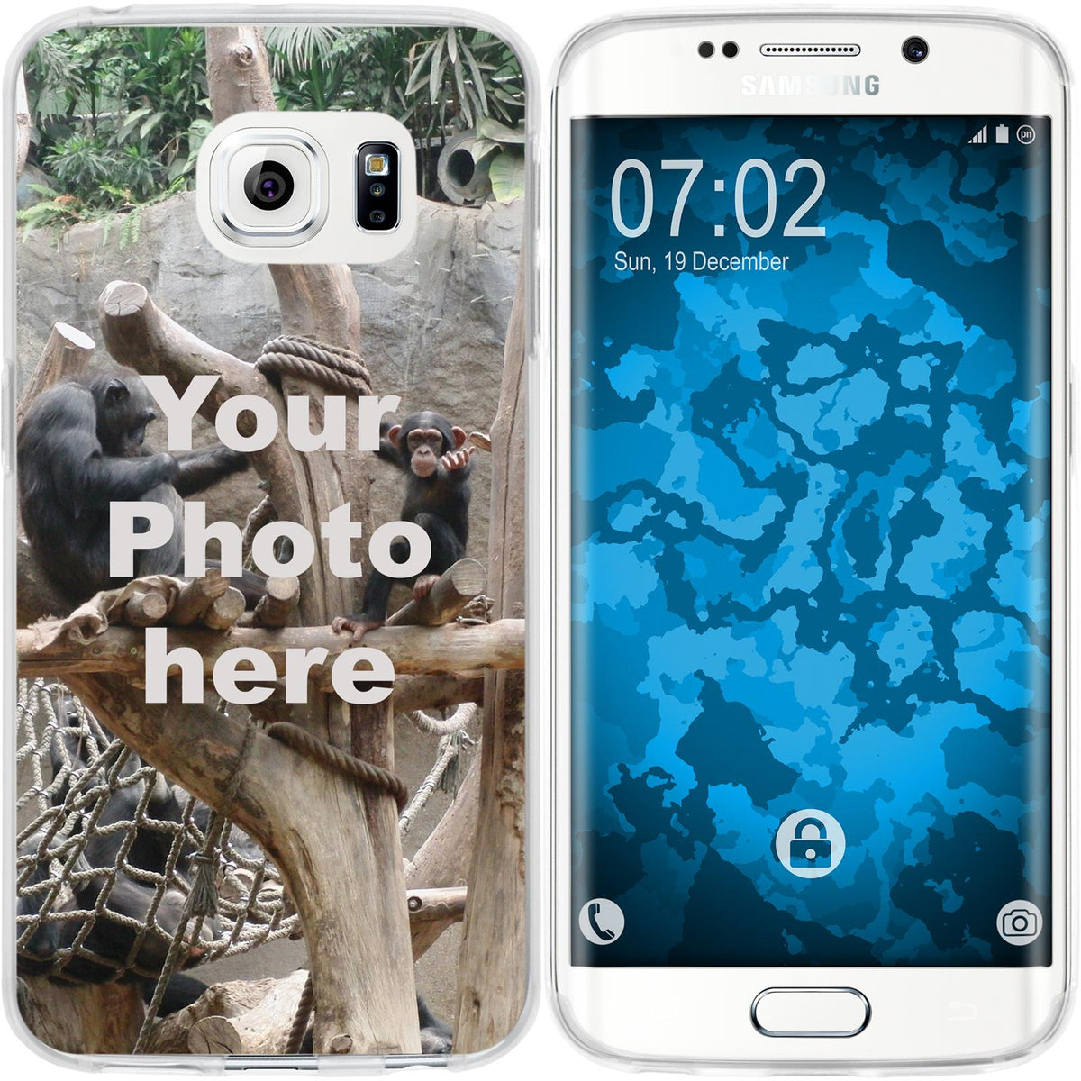 Galaxy S6 Edge Personalisierte Handyhülle clear zum selbst