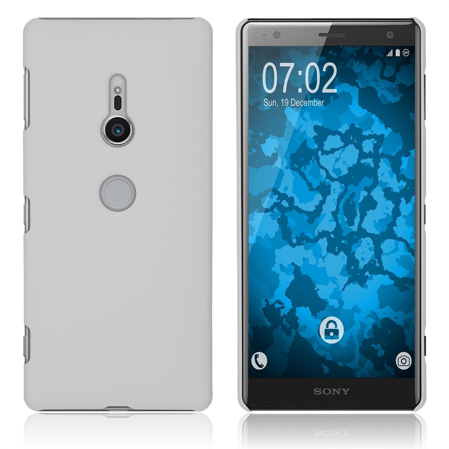 Hardcase für Sony Xperia XZ2 gummiert weifl