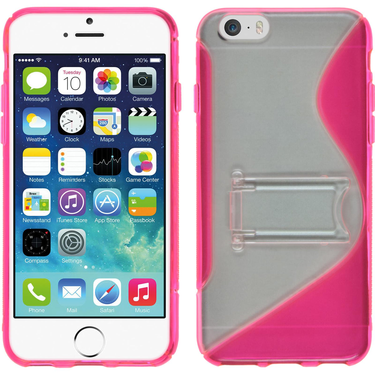 PhoneNatic Case kompatibel mit Apple iPhone 6s / 6 - pink Silikon Hülle Cover