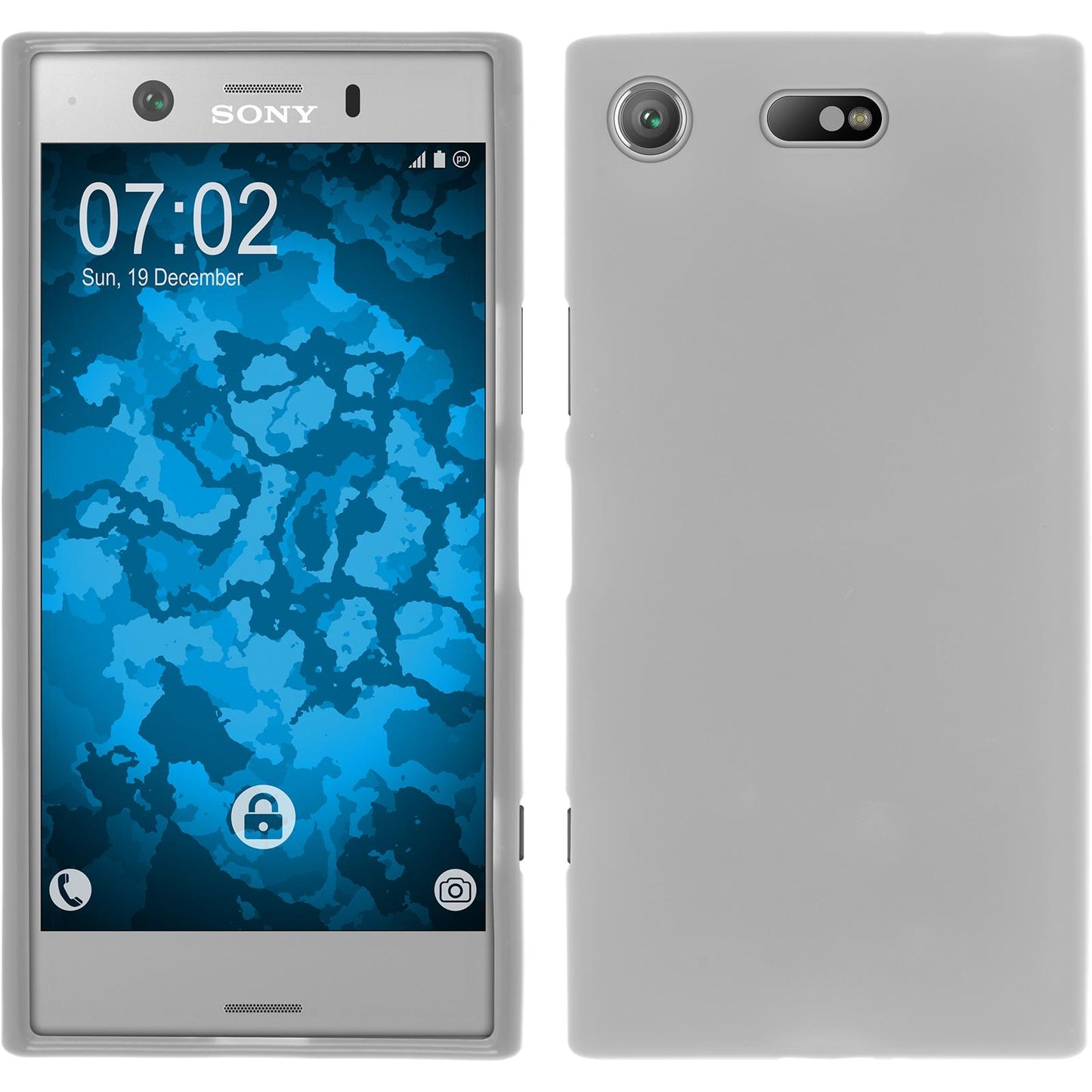 PhoneNatic Case kompatibel mit Sony Xperia XZ1 Compact - weifl Silikon Hülle matt Cover