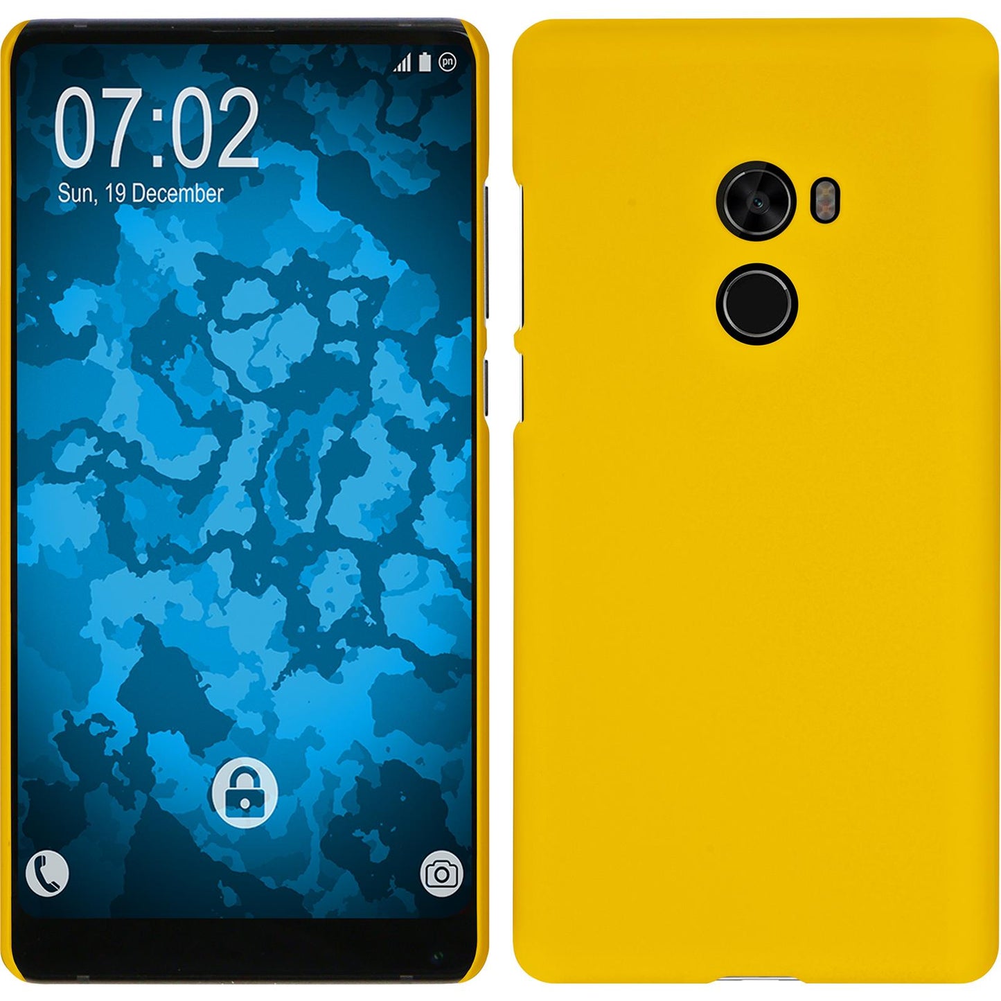 Hardcase für Xiaomi Mi Mix 2 gummiert gelb