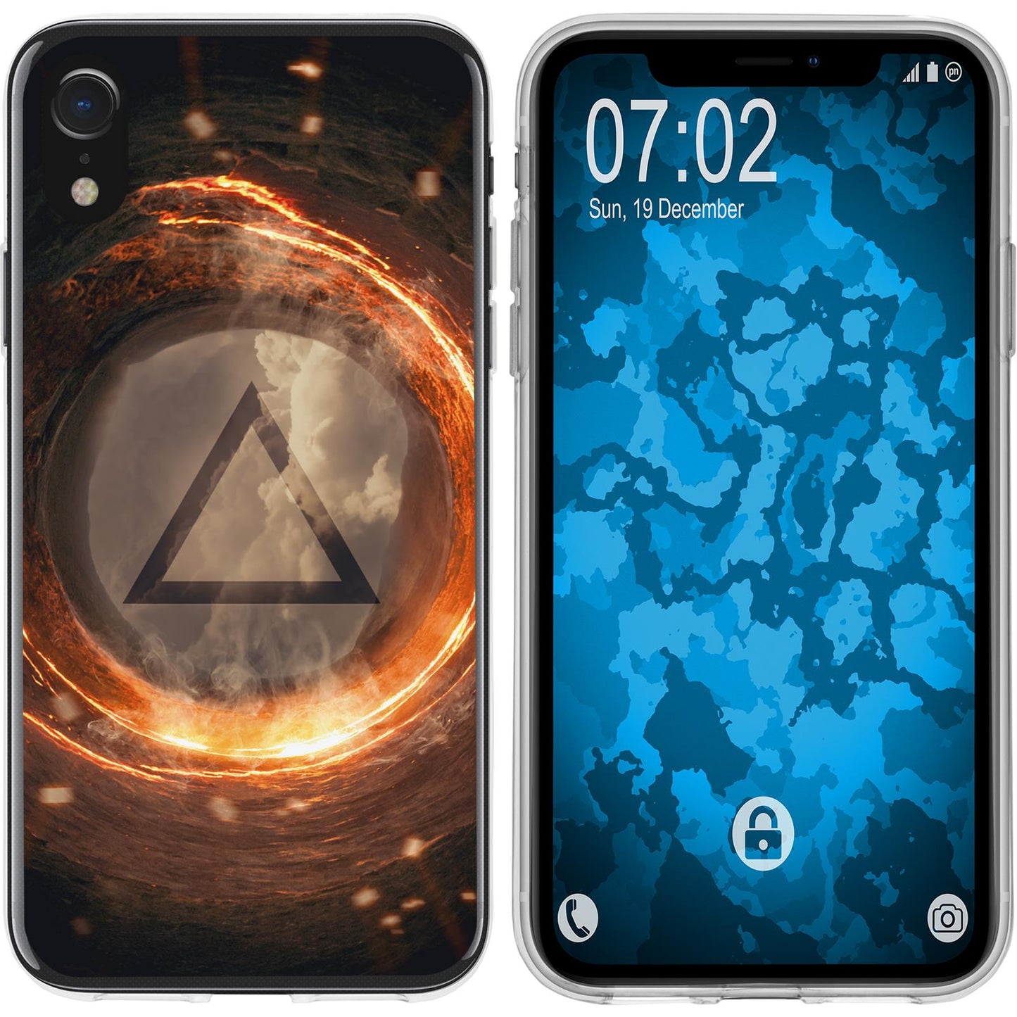 iPhone Xr Silikon-Hülle Element Feuer M3 Case