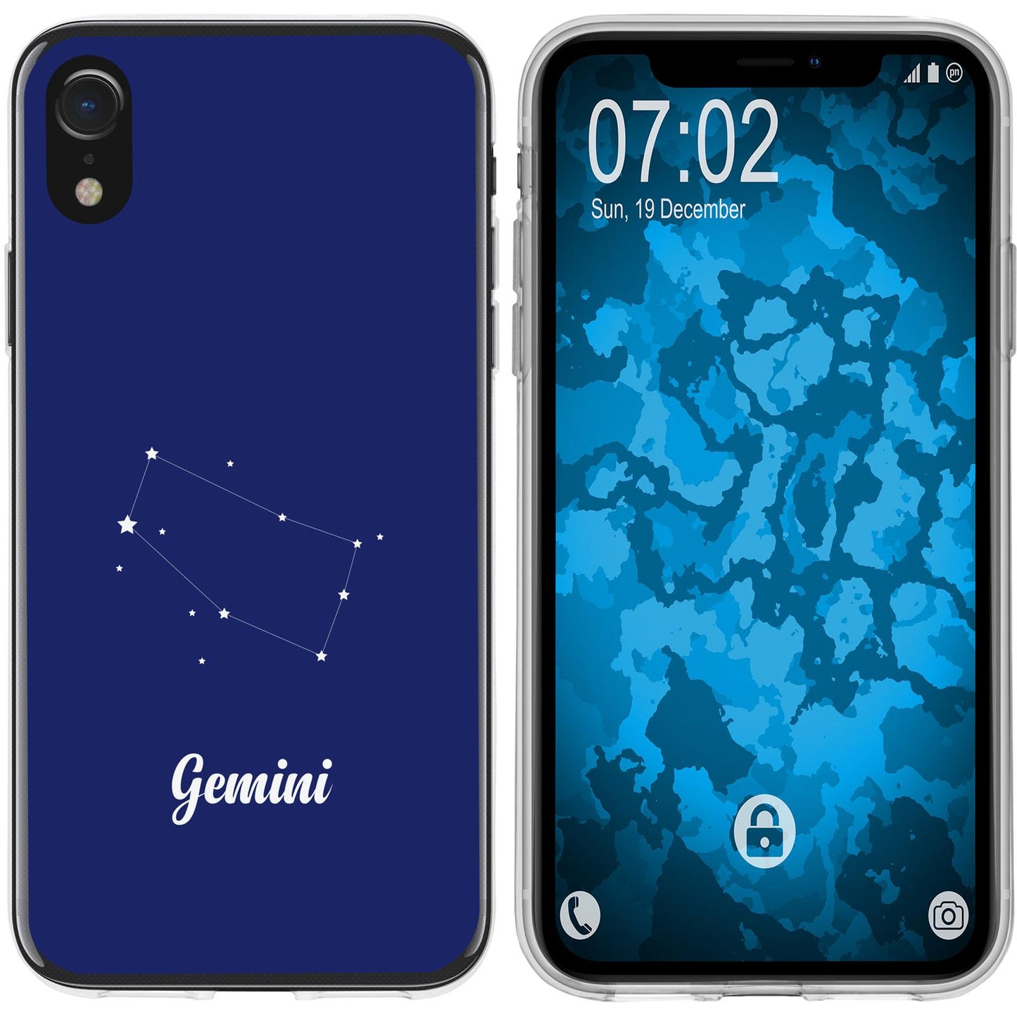 iPhone Xr Silikon-Hülle SternzeichenGemini M12 Case
