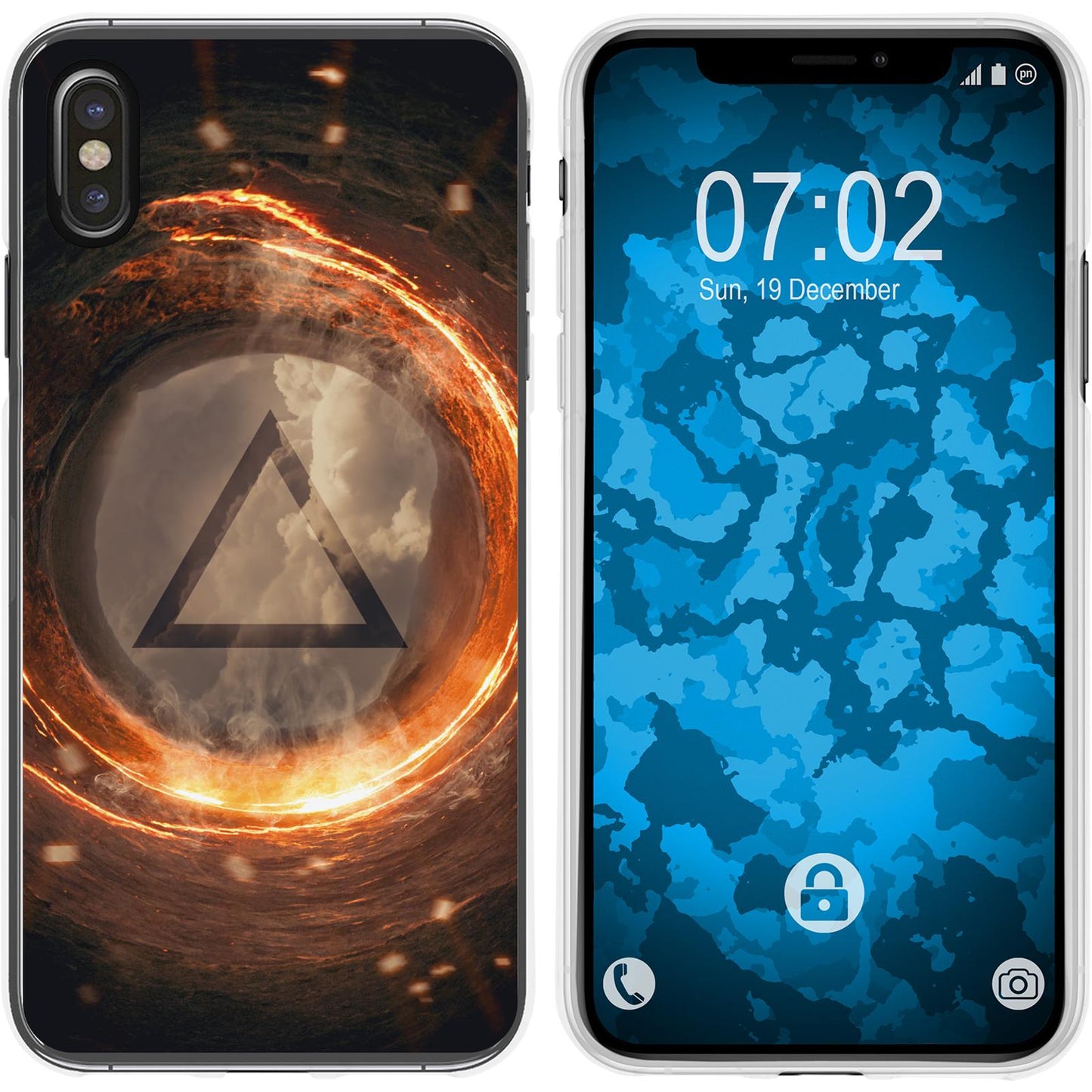 iPhone Xs Max Silikon-Hülle Element Feuer M3 Case