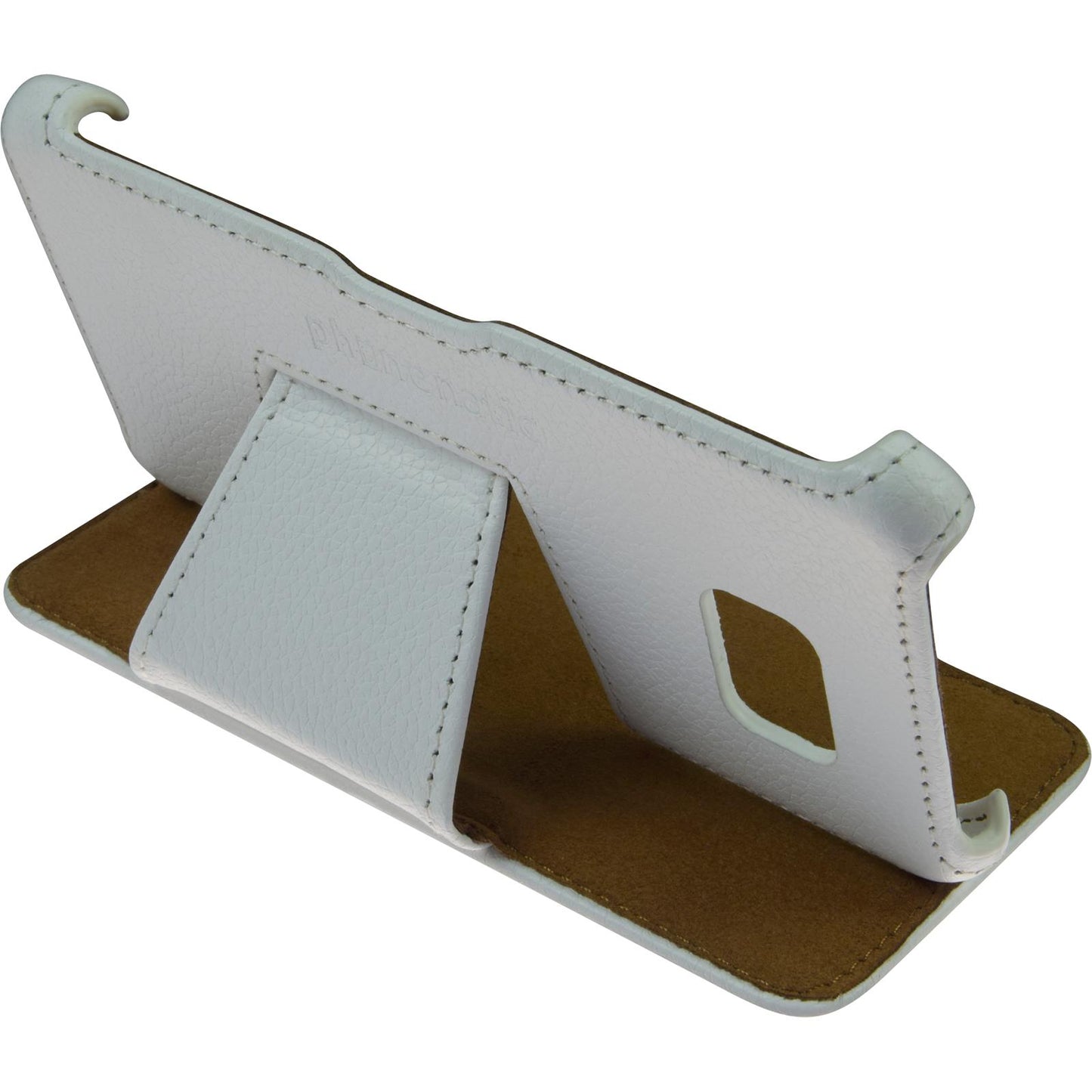 Echt-Lederhülle für Samsung Galaxy Note FE Leder-Case weifl +
