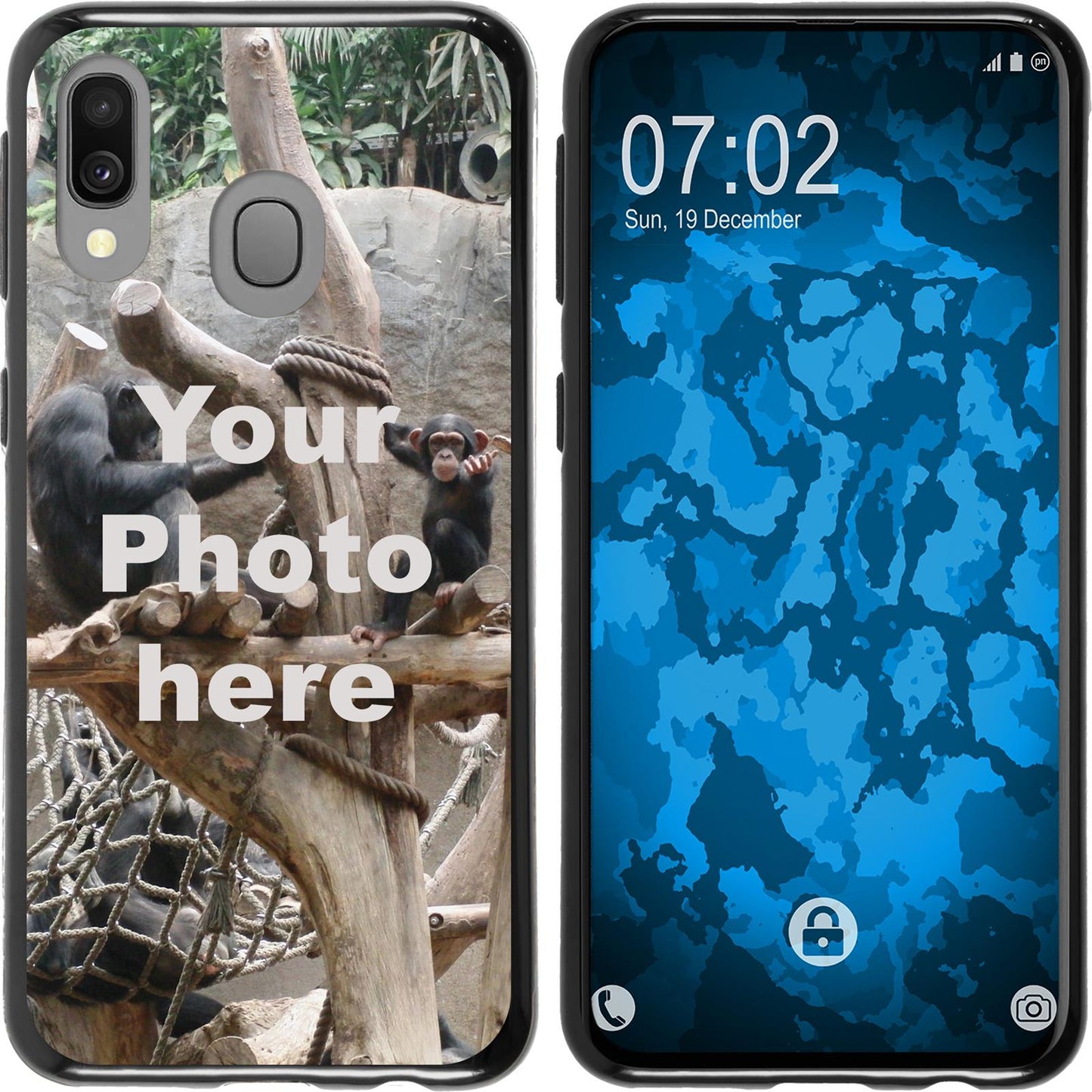Galaxy A40 Personalisierte Handyhülle schwarz zum selbst g
