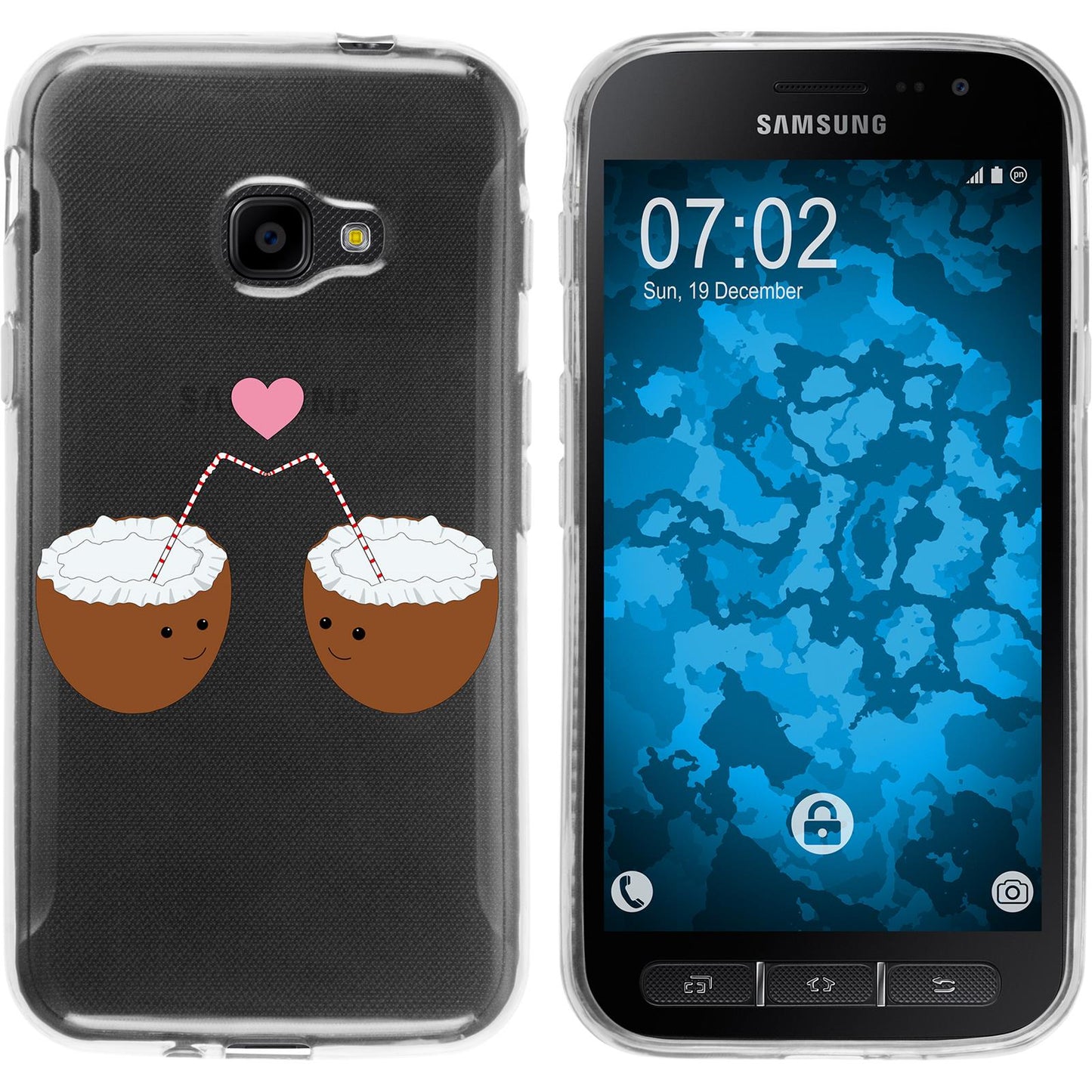 Galaxy Xcover 4 / 4s Silikon-Hülle Sommer Coconuts M3 Case