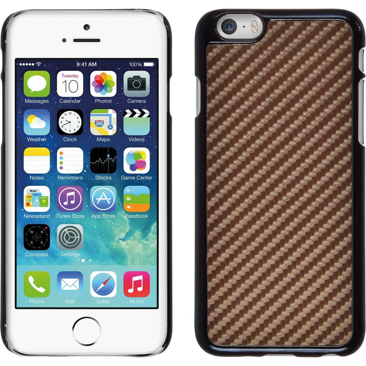 Hardcase für Apple iPhone 6s / 6 Carbonoptik bronze