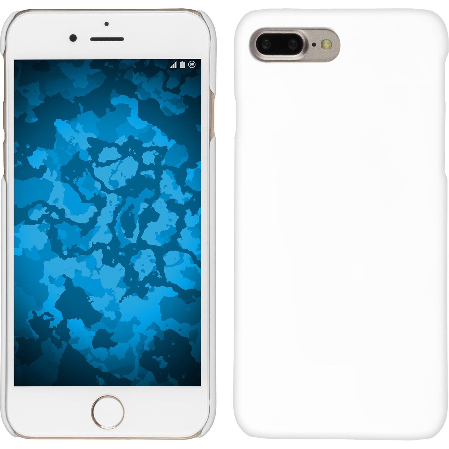 Hardcase für Apple iPhone 8 Plus gummiert weifl