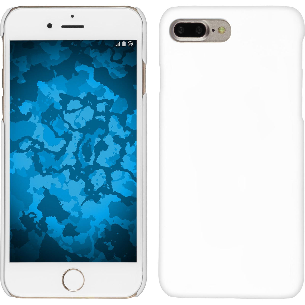 Hardcase für Apple iPhone 7 Plus / 8 Plus gummiert weifl