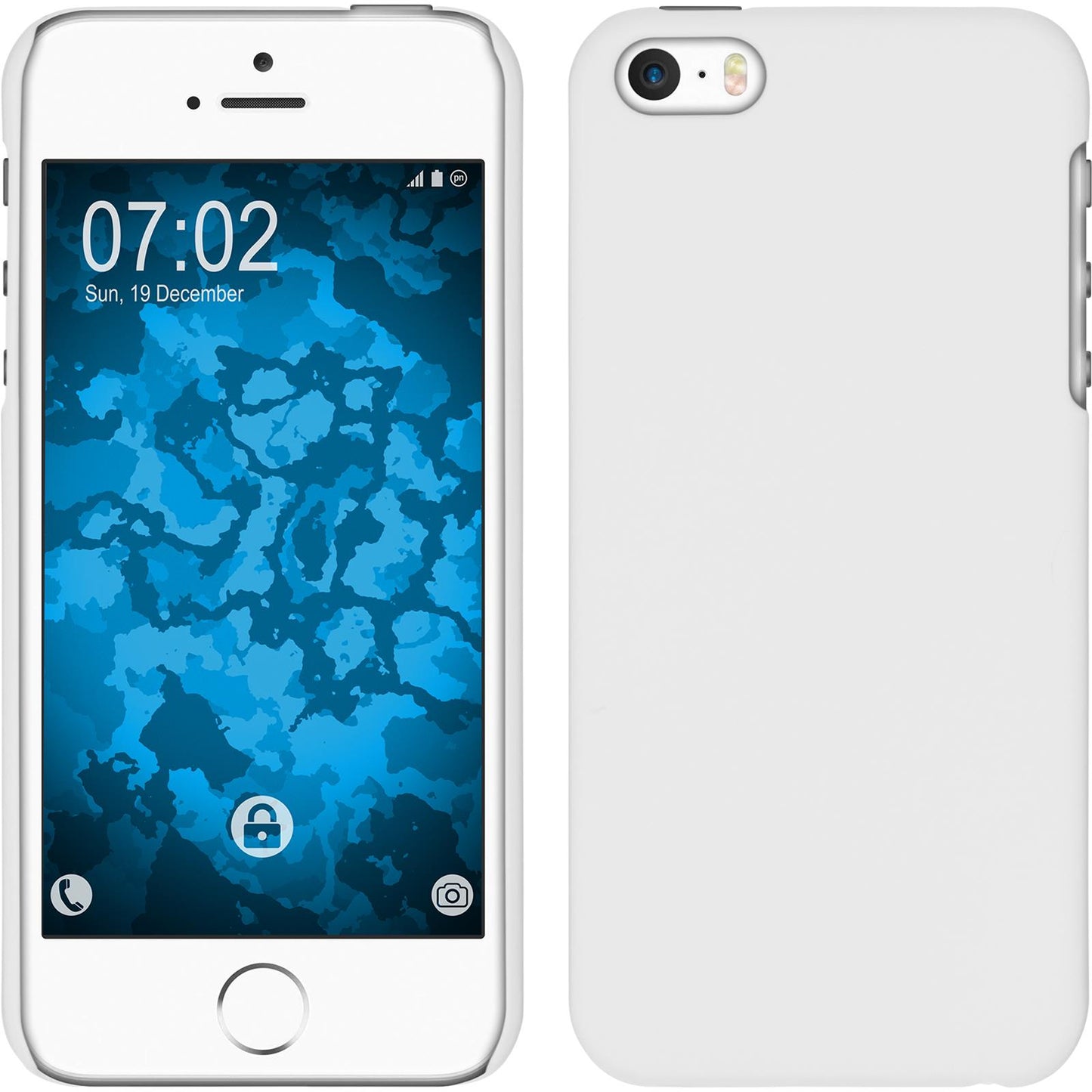 Hardcase für Apple iPhone SE 2016 (1.Gen) gummiert weifl