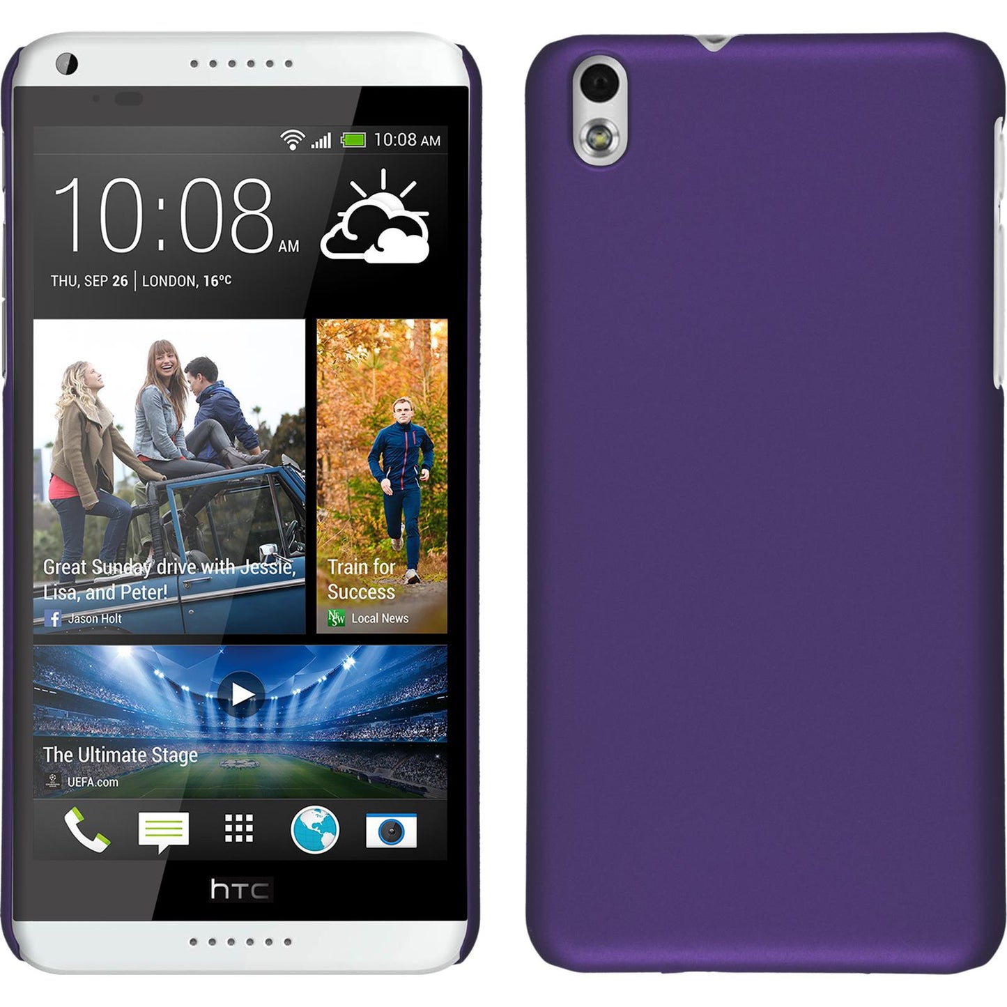 Hardcase für HTC Desire 816 gummiert lila