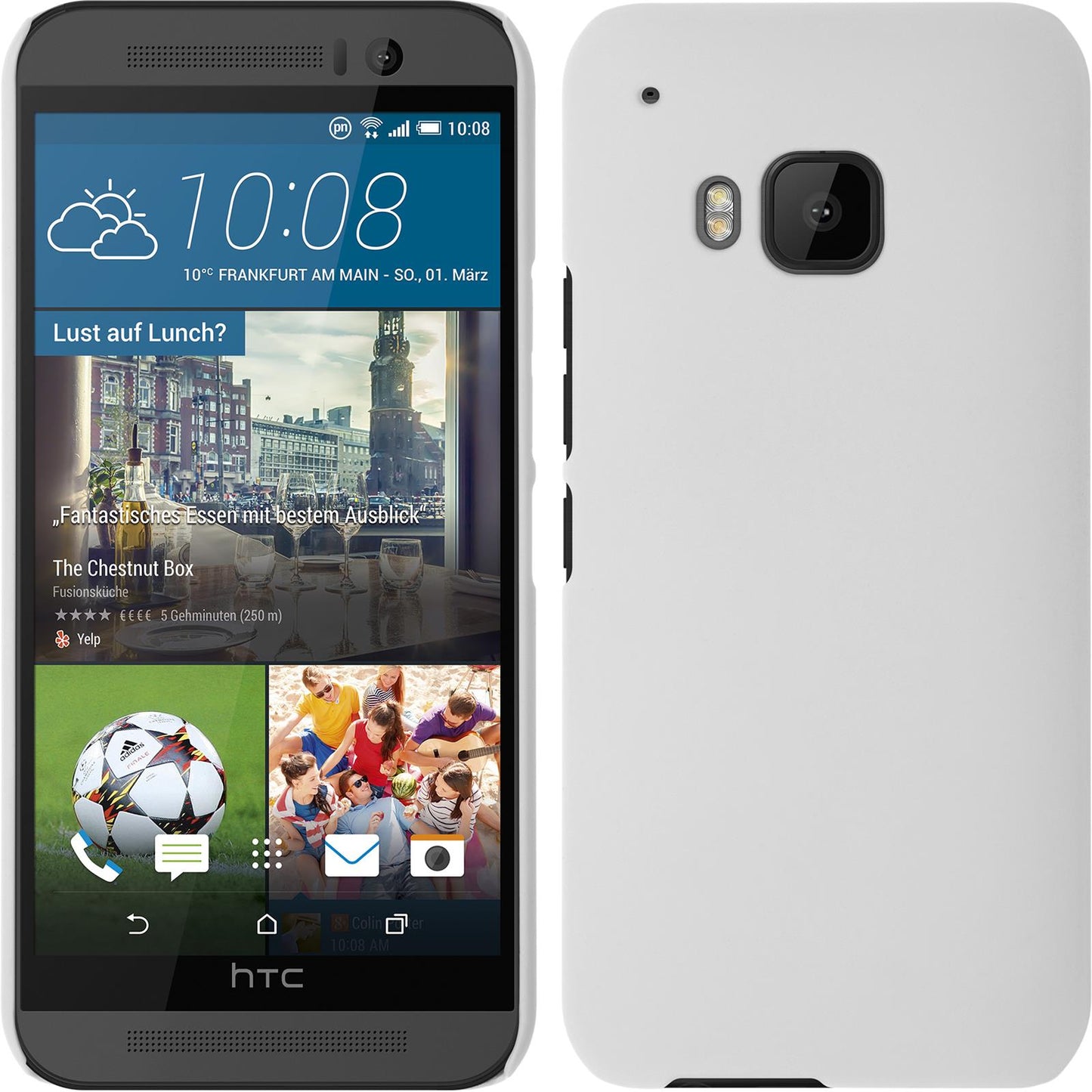 Hardcase für HTC One M9 gummiert weifl