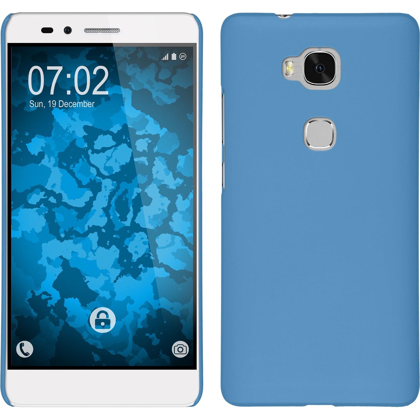 Hardcase für Huawei Honor 5X gummiert hellblau