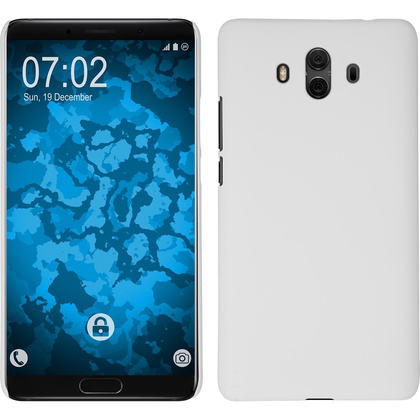 Hardcase für Huawei Mate 10 gummiert weifl