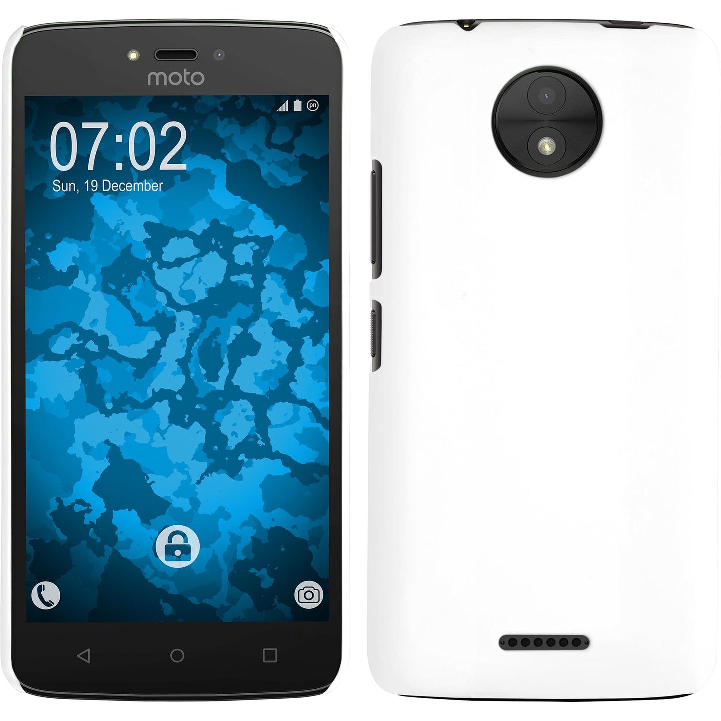 Hardcase für Lenovo Moto C gummiert weifl