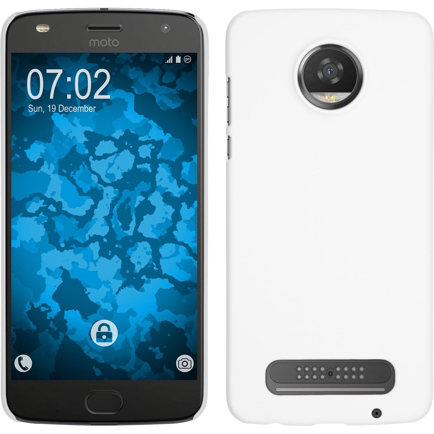 Hardcase für Lenovo Moto Z2 Play gummiert weifl