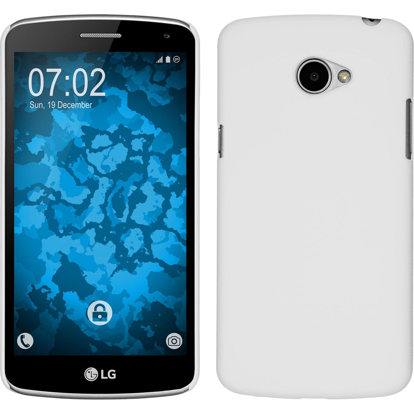 Hardcase für LG K5 gummiert weifl