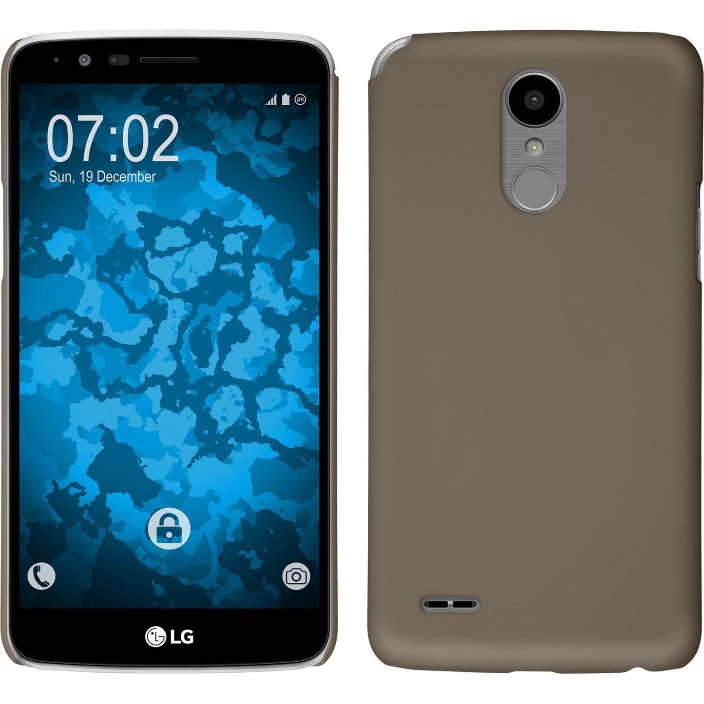 Hardcase für LG Stylus 3 gummiert gold