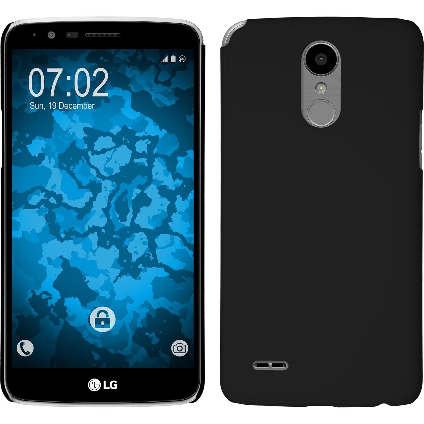 Hardcase für LG Stylus 3 gummiert schwarz
