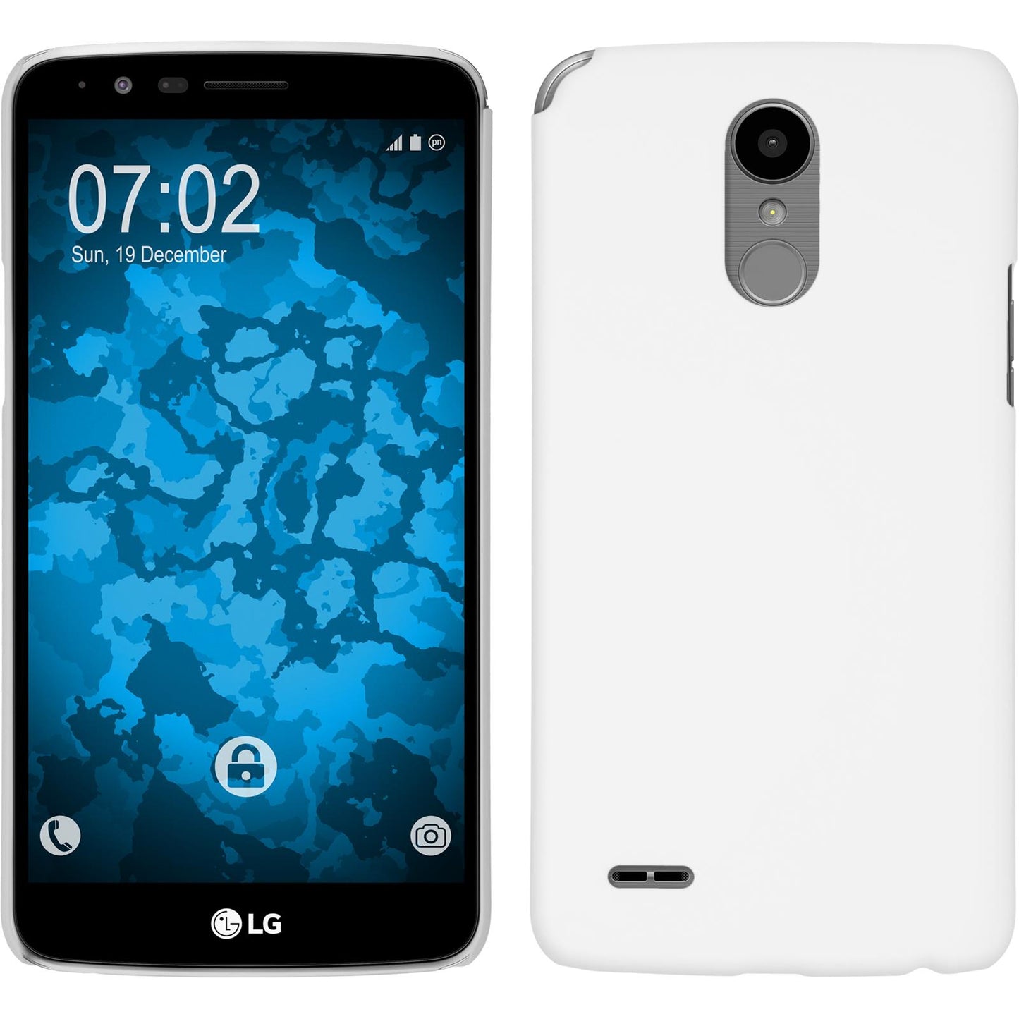 Hardcase für LG Stylus 3 gummiert weifl