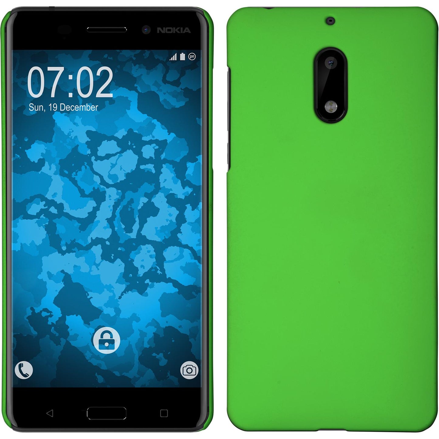 Hardcase für Nokia 6 gummiert grün