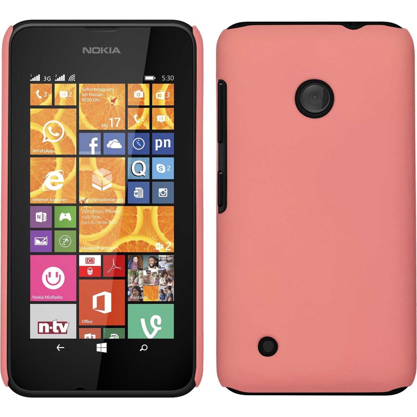 Hardcase für Nokia Lumia 530 gummiert rosa